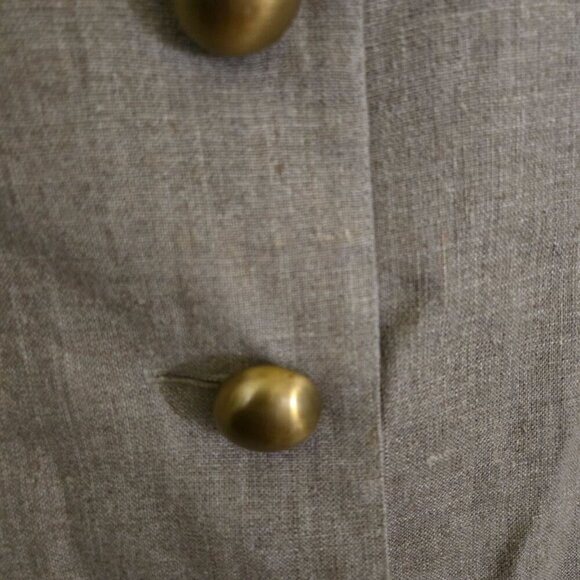 Noviello Bloom Suits Vintage Rare Gold Greek Key Embroidered Blazer Size 6 - Picture 4 of 5